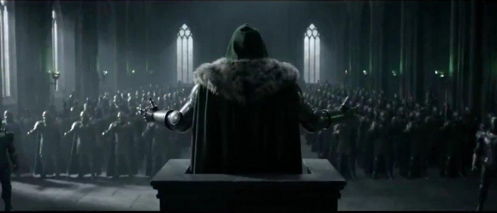 Doctor Doom addressing the Latverian assembly in Avengers Doomsday