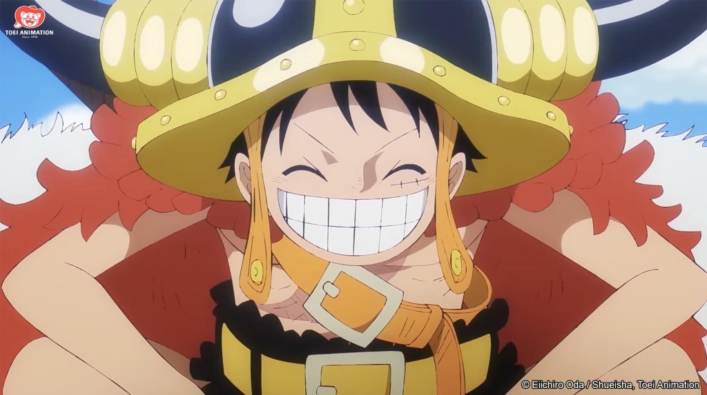 Luffy smiling in Elbaf gear in One Piece 1192