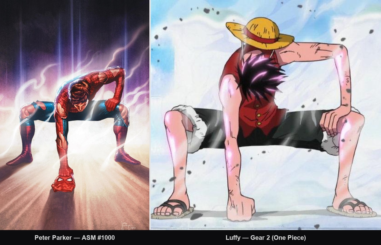 Spider-Man Is Doing Luffy's Gear 2 Pose, and Fans Are Rightfully Losing It