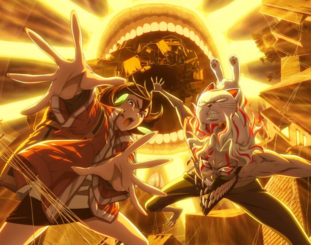 Momo Ayase psychic hands and Okarun Turbo Granny transformation