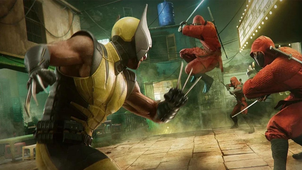 Wolverine taking on Hand ninjas in the alleys of Madripoor