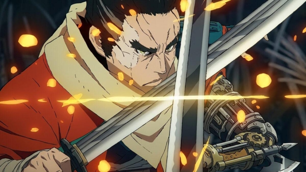 Wolf in Sekiro Anime with Shinobi Prosthetic Arm